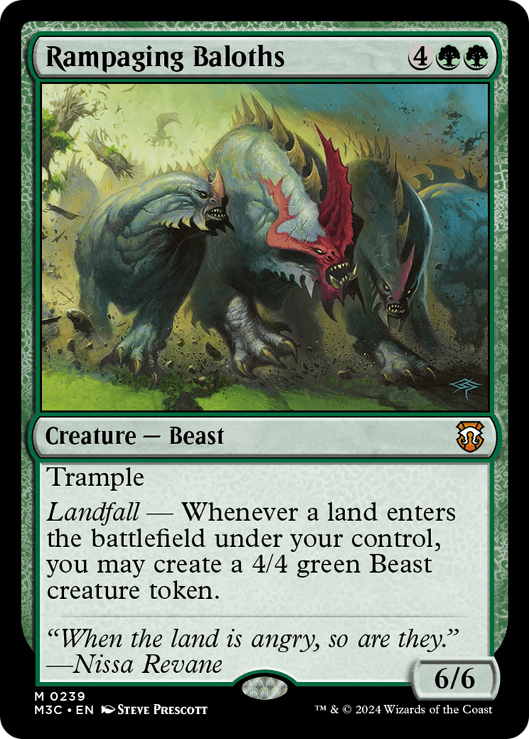 Rampaging Baloths (Ripple Foil) [Modern Horizons 3 Commander] | Yard's Games Ltd