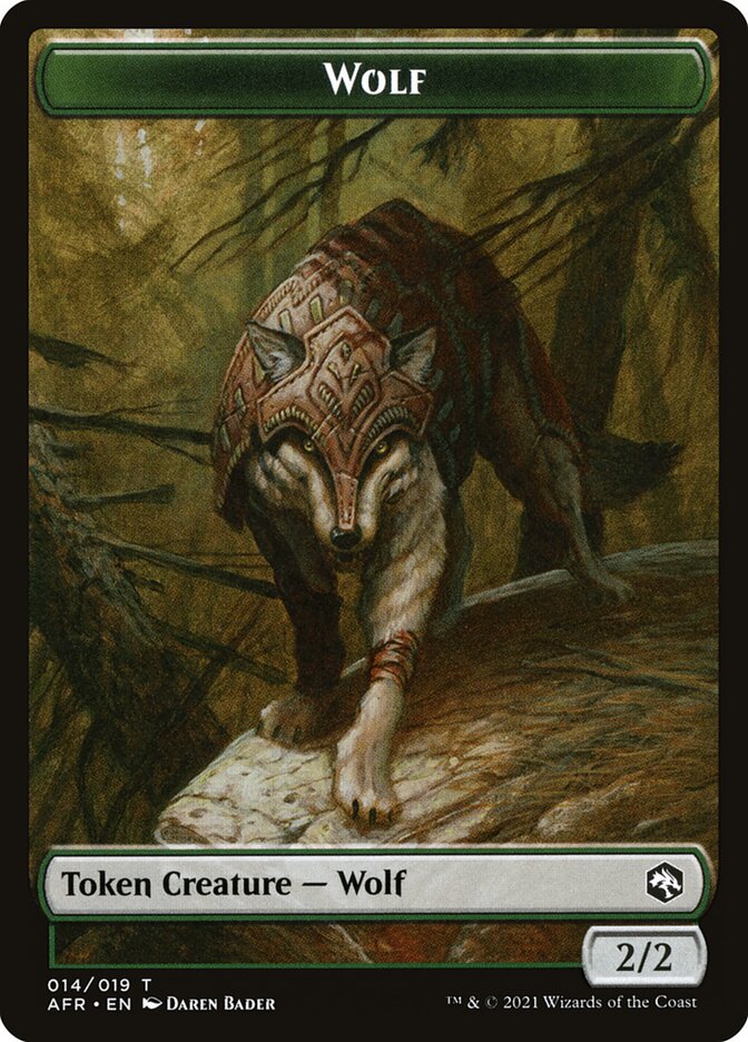 Wolf // Vecna Double-Sided Token [Dungeons & Dragons: Adventures in the Forgotten Realms Tokens] | Yard's Games Ltd