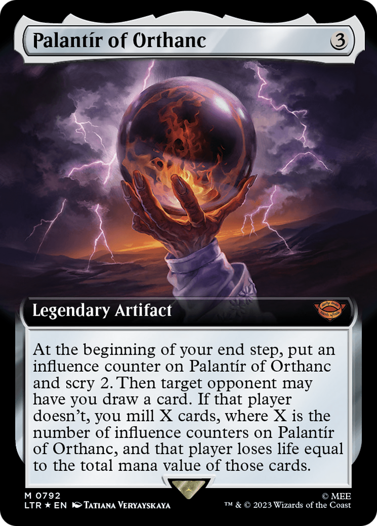 Palantir of Orthanc (Extended Art) (Surge Foil) [The Lord of the Rings: Tales of Middle-Earth] | Yard's Games Ltd