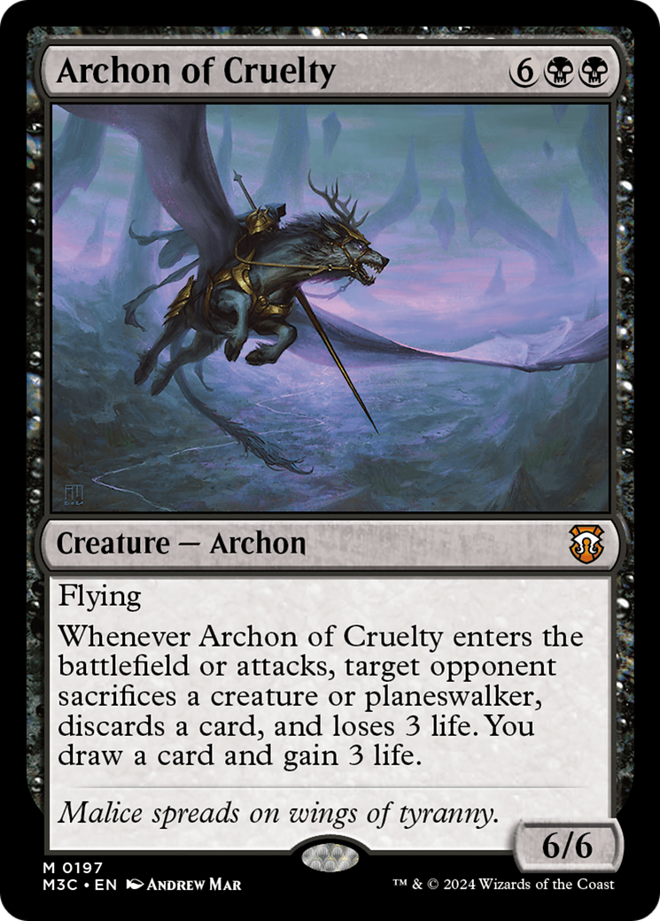 Archon of Cruelty [Modern Horizons 3 Commander] | Yard's Games Ltd