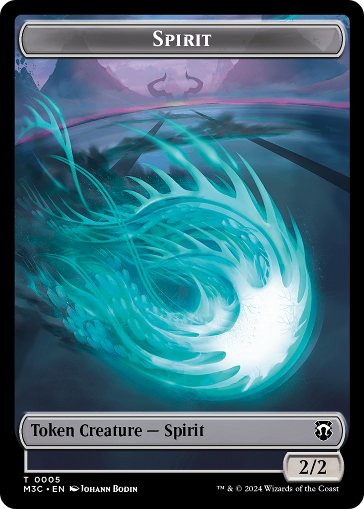 Eldrazi (Ripple Foil) // Spirit Double-Sided Token [Modern Horizons 3 Commander Tokens] | Yard's Games Ltd