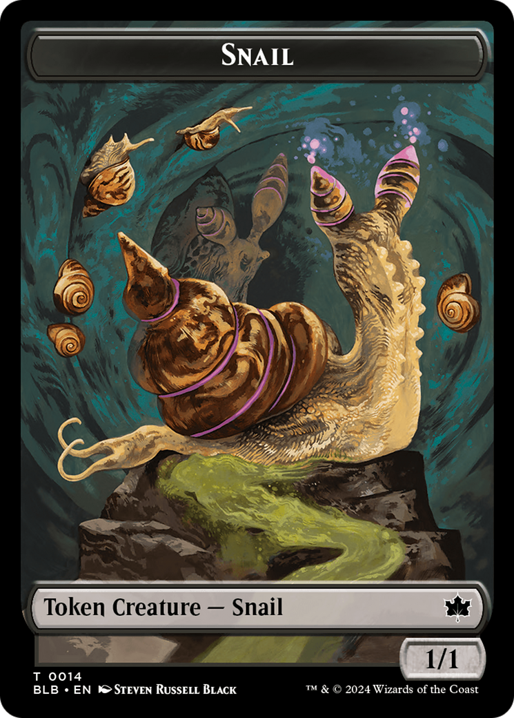 Snail // Thundertrap Trainer Double-Sided Token [Bloomburrow Tokens] | Yard's Games Ltd