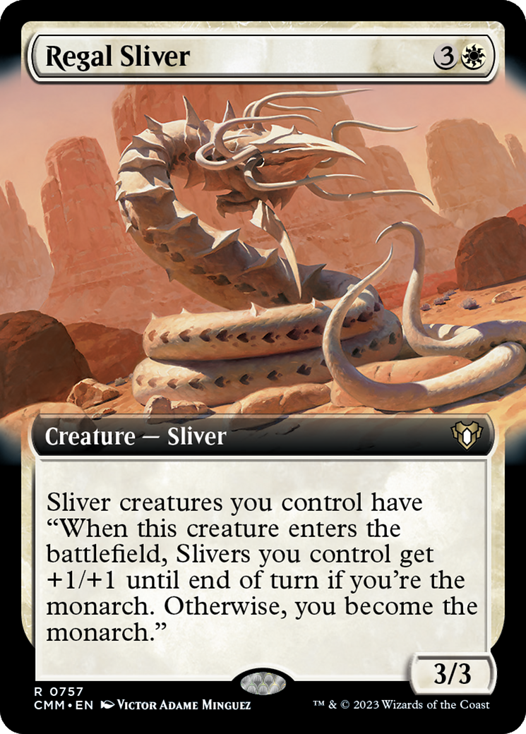 Regal Sliver (Extended Art) [Commander Masters] | Yard's Games Ltd