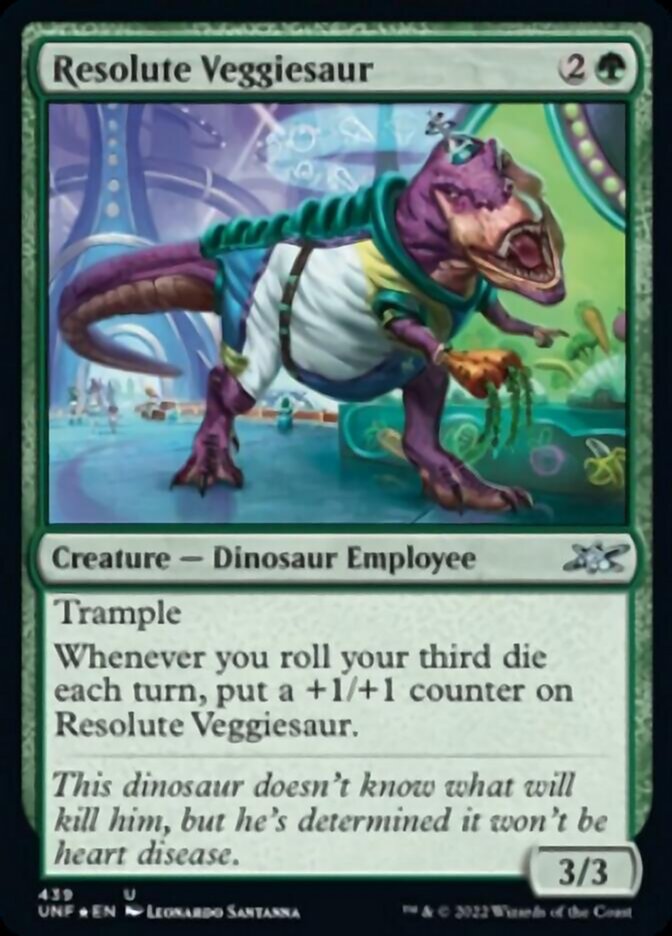 Resolute Veggiesaur (Galaxy Foil) [Unfinity] | Yard's Games Ltd