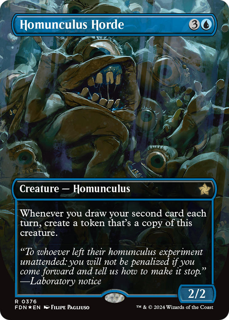 Homunculus Horde (Borderless) (Mana Foil) [Foundations] | Yard's Games Ltd