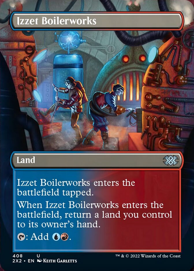 Izzet Boilerworks (Borderless Alternate Art) [Double Masters 2022] | Yard's Games Ltd