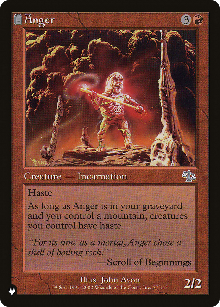 Anger (JUD) [The List Reprints] | Yard's Games Ltd