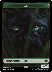 Zombie // Cat (008) Double-Sided Token [Dominaria Remastered Tokens] | Yard's Games Ltd