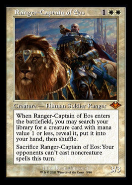 Ranger-Captain of Eos (Retro Foil Etched) [Modern Horizons] | Yard's Games Ltd