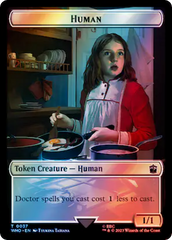 Human (0037) // Food (0059) Double-Sided Token (Surge Foil) [Doctor Who Tokens] | Yard's Games Ltd