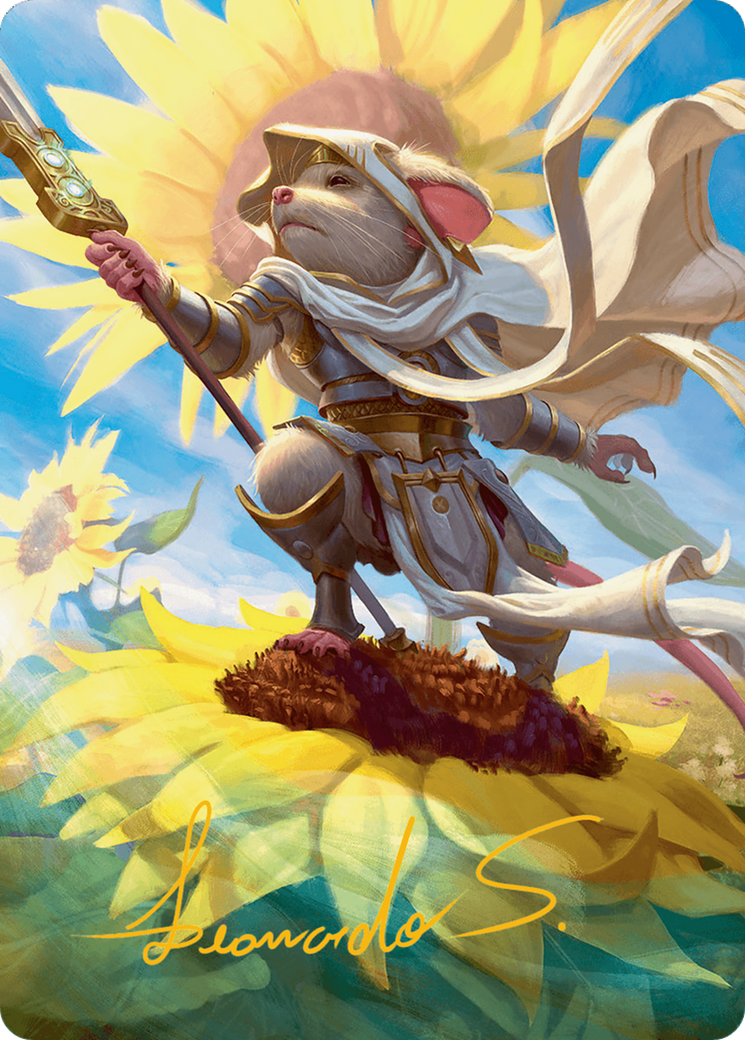 Elspeth, Sun's Champion Art Card (Gold-Stamped Signature) [Bloomburrow Art Series] | Yard's Games Ltd