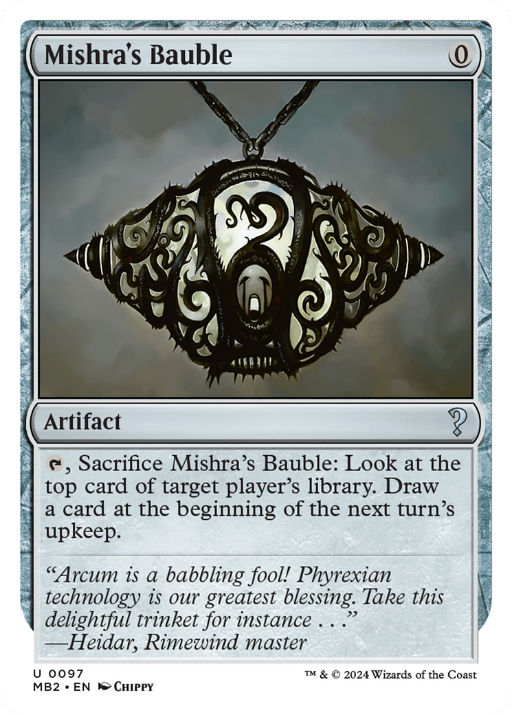 Mishra's Bauble (White Border) [Mystery Booster 2] | Yard's Games Ltd