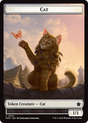 Elf Warrior // Cat (001) Doubled-Sided Token [Foundations Tokens] | Yard's Games Ltd