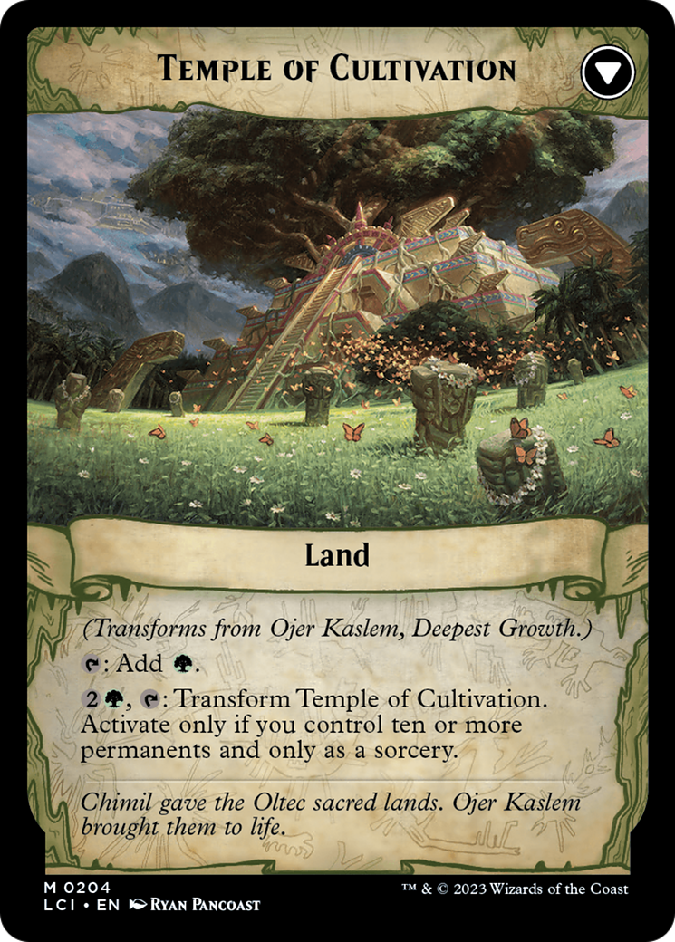 Ojer Kaslem, Deepest Growth // Temple of Cultivation [The Lost Caverns of Ixalan Prerelease Cards] | Yard's Games Ltd