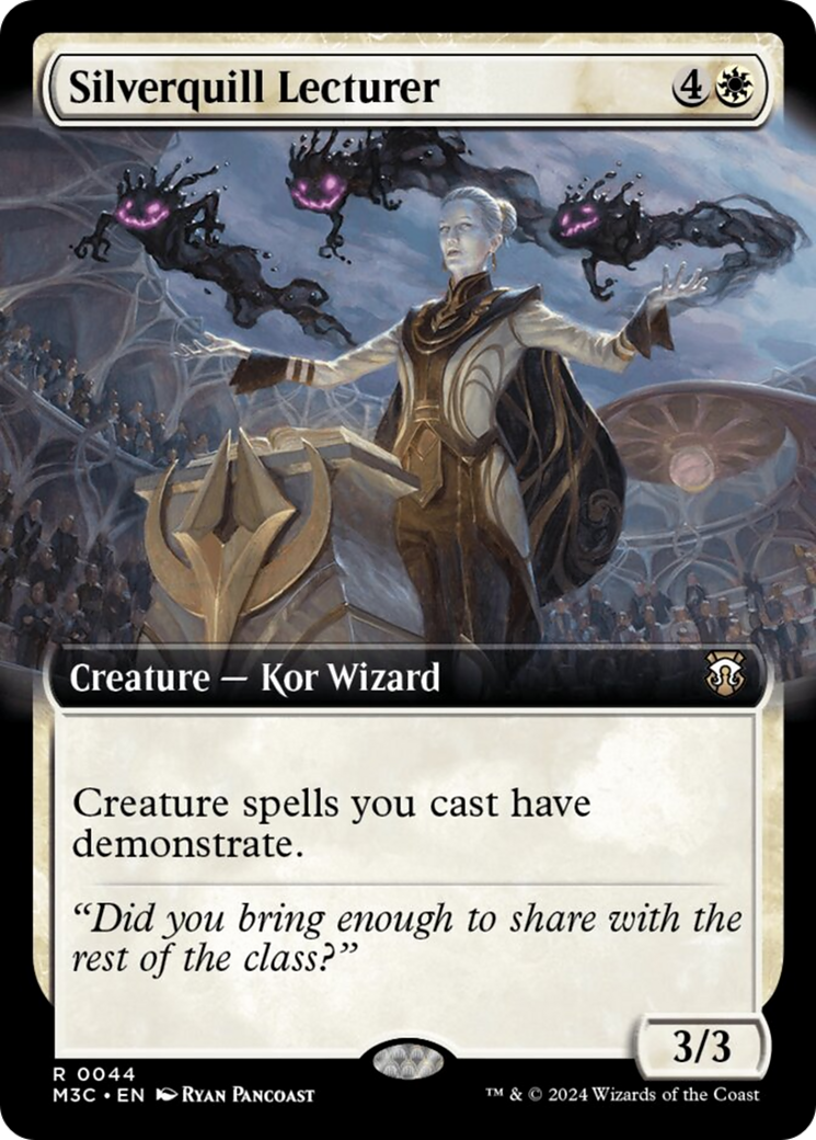 Silverquill Lecturer (Extended Art) (Ripple Foil) [Modern Horizons 3 Commander] | Yard's Games Ltd