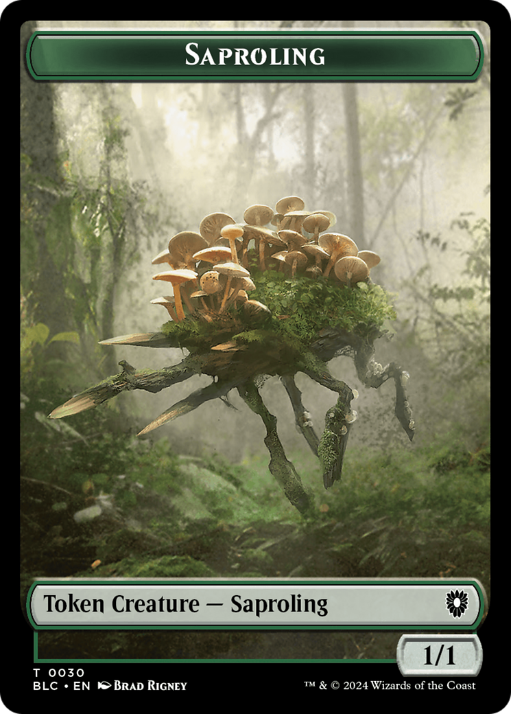 Hamster // Saproling Double-Sided Token [Bloomburrow Commander Tokens] | Yard's Games Ltd