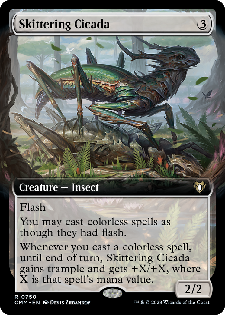 Skittering Cicada (Extended Art) [Commander Masters] | Yard's Games Ltd