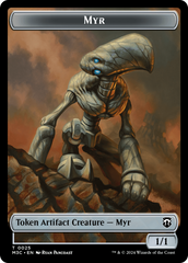 Construct // Myr Double-Sided Token [Modern Horizons 3 Commander Tokens] | Yard's Games Ltd