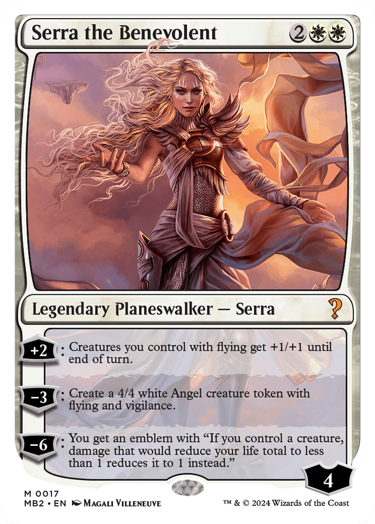 Serra the Benevolent (White Border) [Mystery Booster 2] | Yard's Games Ltd