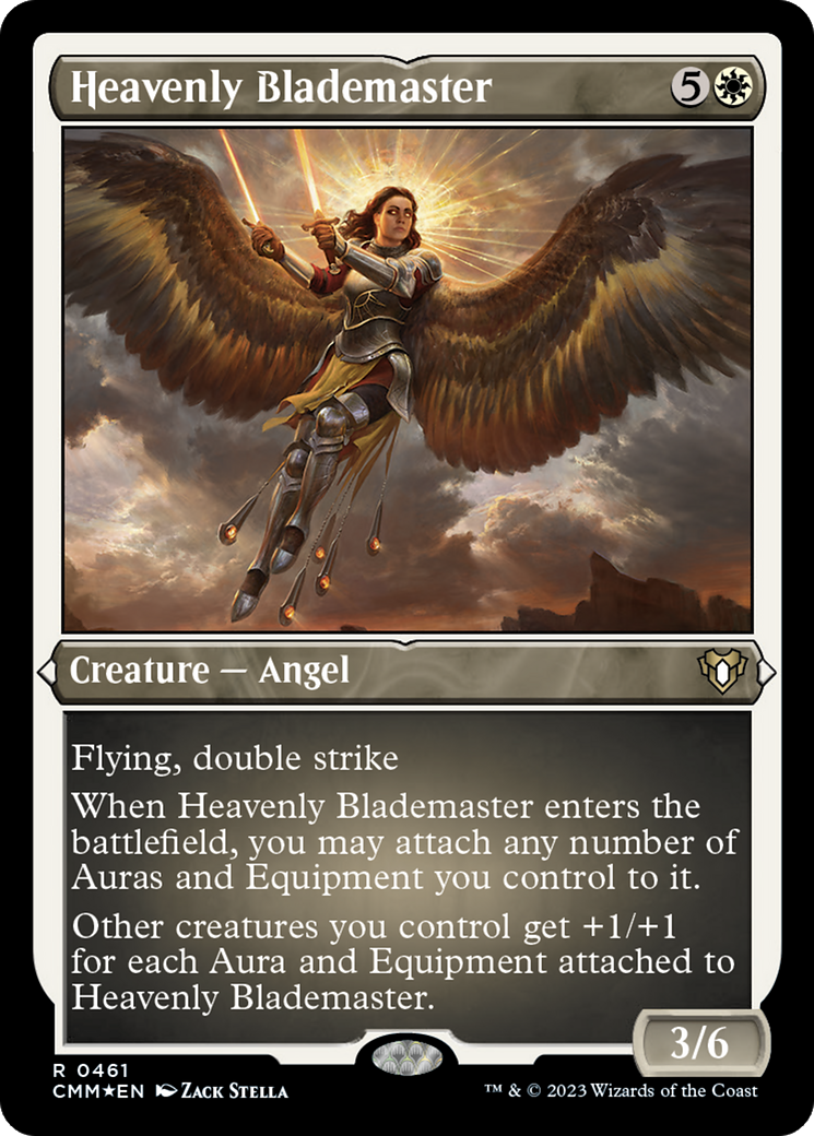 Heavenly Blademaster (Foil Etched) [Commander Masters] | Yard's Games Ltd