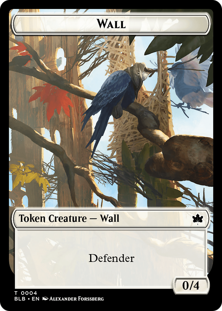 Wall // Intrepid Rabbit Double-Sided Token [Bloomburrow Tokens] | Yard's Games Ltd