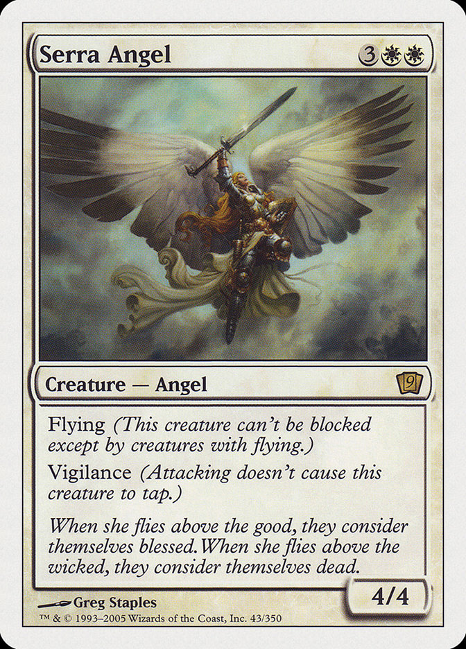 Serra Angel (9th Edition) [Oversize Cards] | Yard's Games Ltd