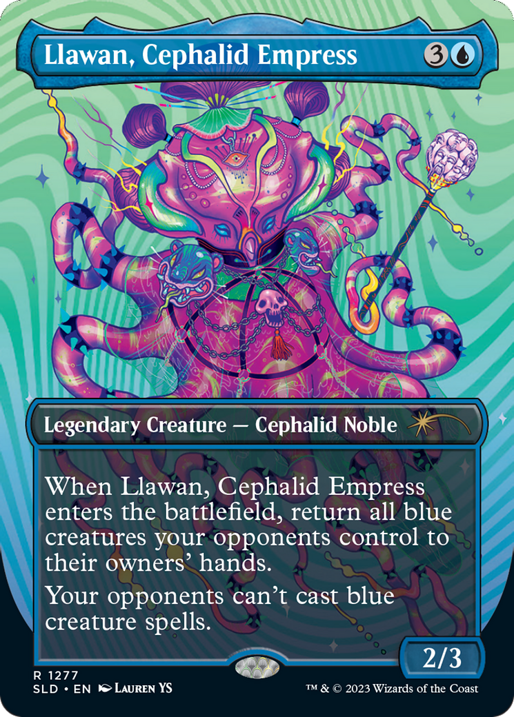 Llawan, Cephalid Empress (Borderless) [Secret Lair Drop Series] | Yard's Games Ltd