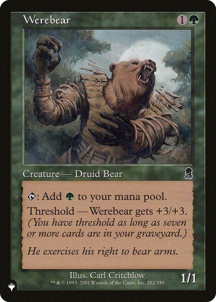 Werebear [The List Reprints] | Yard's Games Ltd