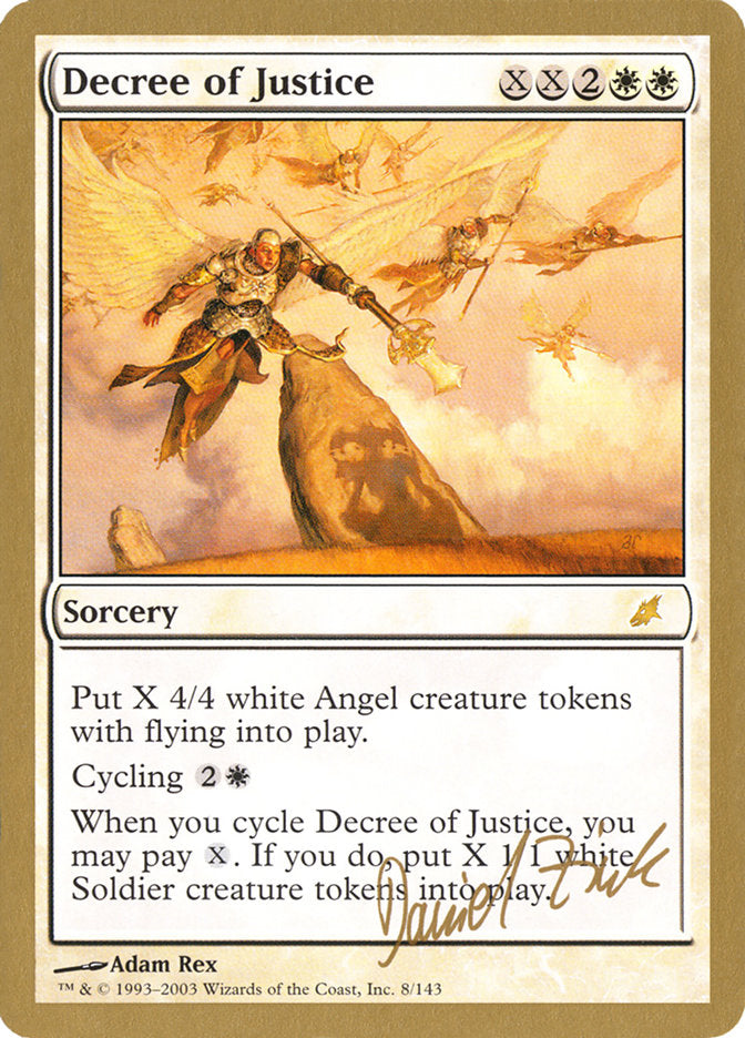 Decree of Justice (Daniel Zink) [World Championship Decks 2003] | Yard's Games Ltd