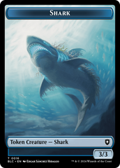 Bird (011) // Shark Double-Sided Token [Bloomburrow Commander Tokens] | Yard's Games Ltd