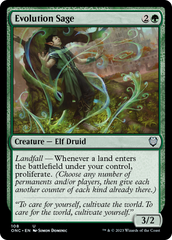 Evolution Sage [Phyrexia: All Will Be One Commander] | Yard's Games Ltd