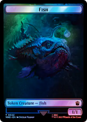 Fish // Alien Salamander Double-Sided Token (Surge Foil) [Doctor Who Tokens] | Yard's Games Ltd