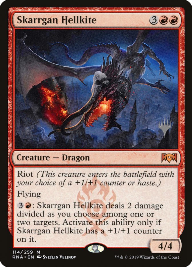 Skarrgan Hellkite (Promo Pack) [Ravnica Allegiance Promos] | Yard's Games Ltd