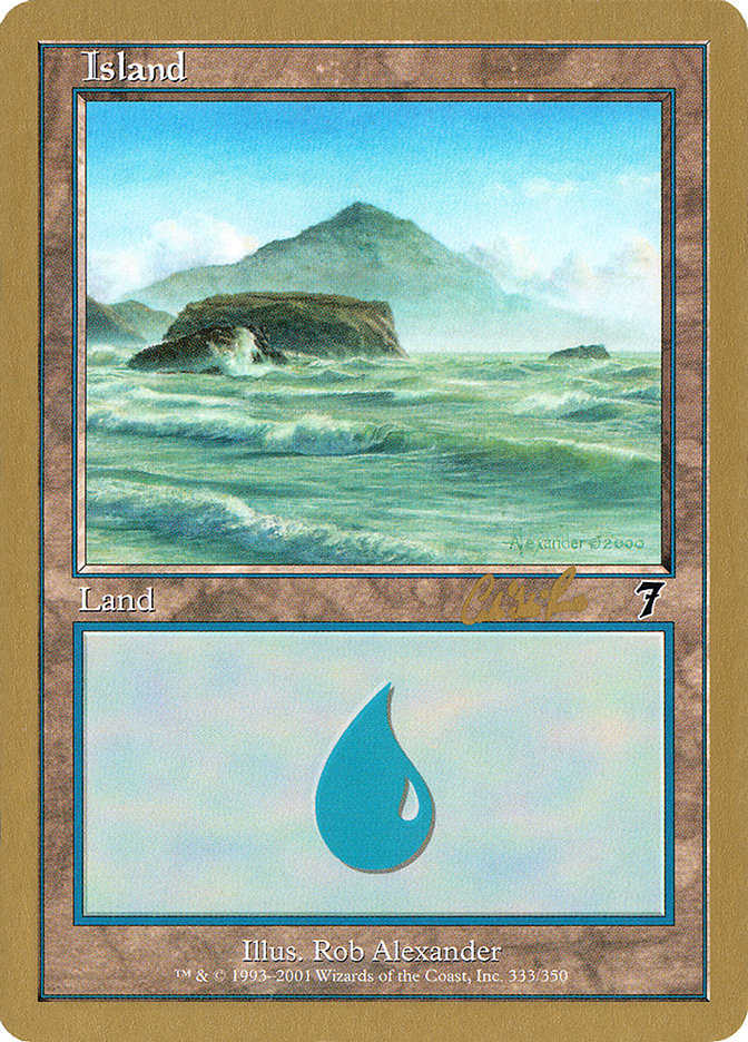 Island (cr333) (Carlos Romao) [World Championship Decks 2002] | Yard's Games Ltd