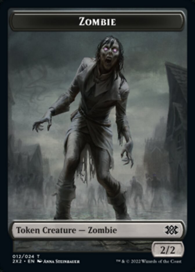 Zombie // Treasure Double-Sided Token [Double Masters 2022 Tokens] | Yard's Games Ltd