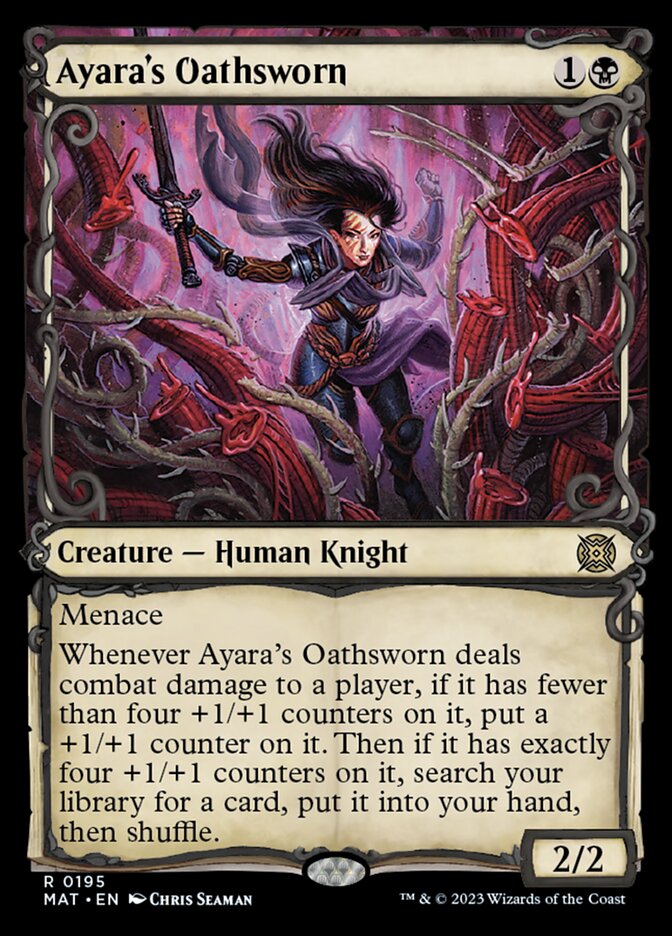 Ayara's Oathsworn (Showcase Halo Foil) [March of the Machine: The Aftermath] | Yard's Games Ltd