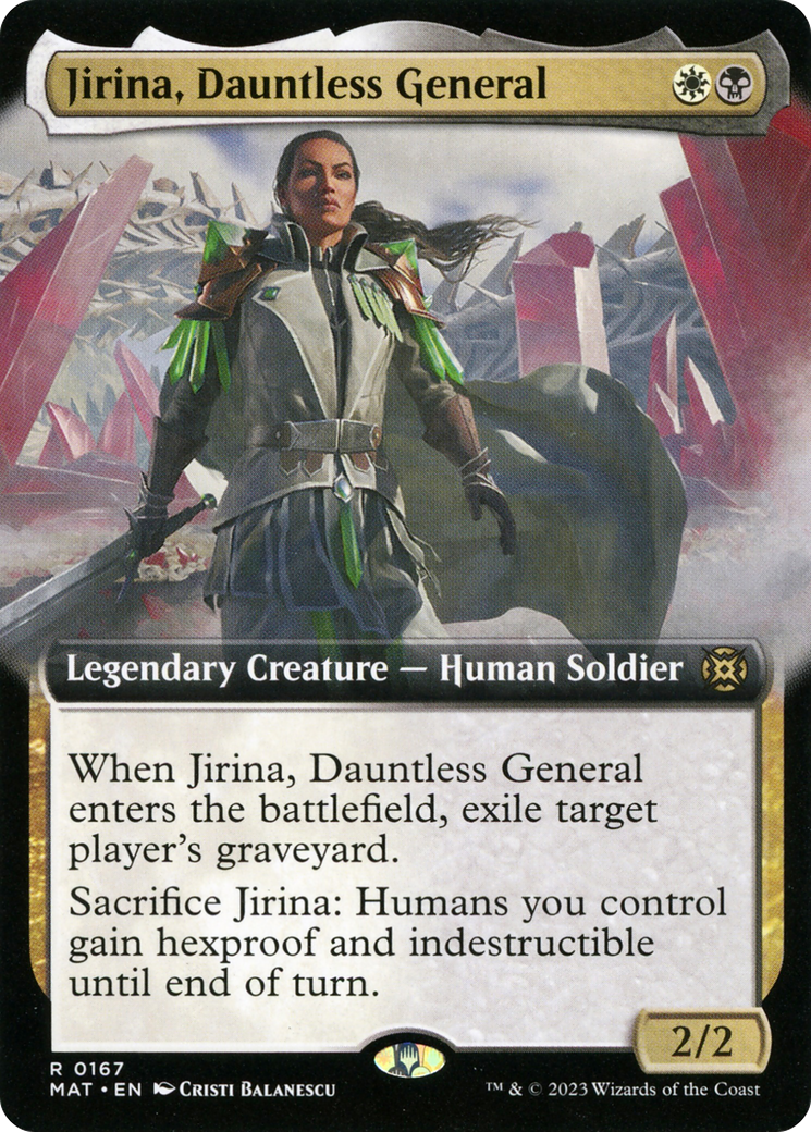 Jirina, Dauntless General (Extended Art) [March of the Machine: The Aftermath] | Yard's Games Ltd