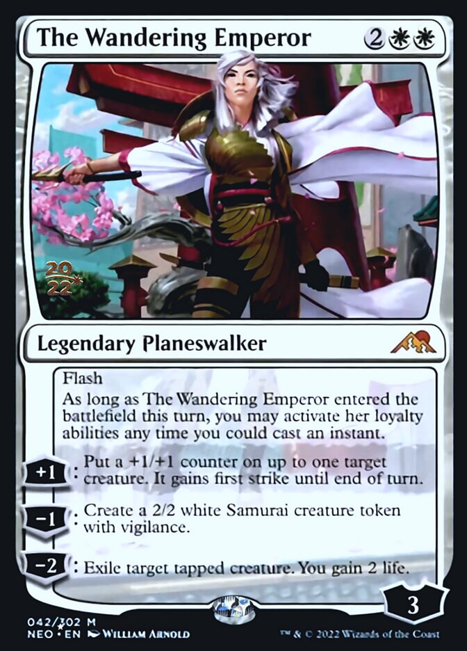 The Wandering Emperor [Kamigawa: Neon Dynasty Prerelease Promos] | Yard's Games Ltd