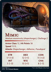 Mimic Art Card [Dungeons & Dragons: Adventures in the Forgotten Realms Art Series] | Yard's Games Ltd