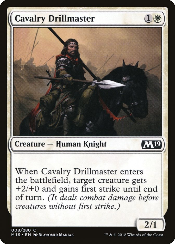 Cavalry Drillmaster [Core Set 2019] | Yard's Games Ltd