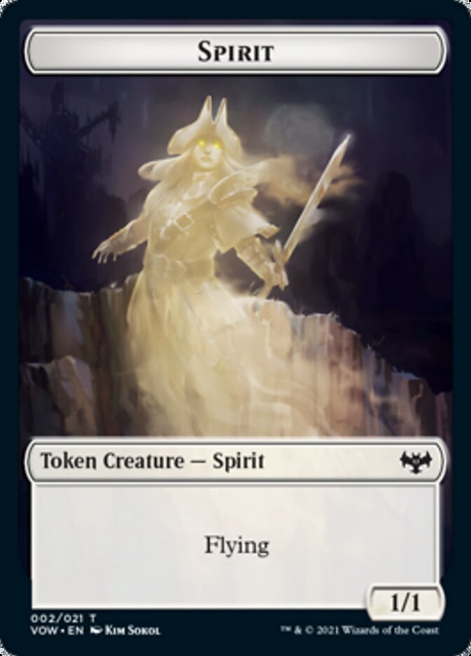 Spirit Token (002) [Innistrad: Crimson Vow Tokens] | Yard's Games Ltd