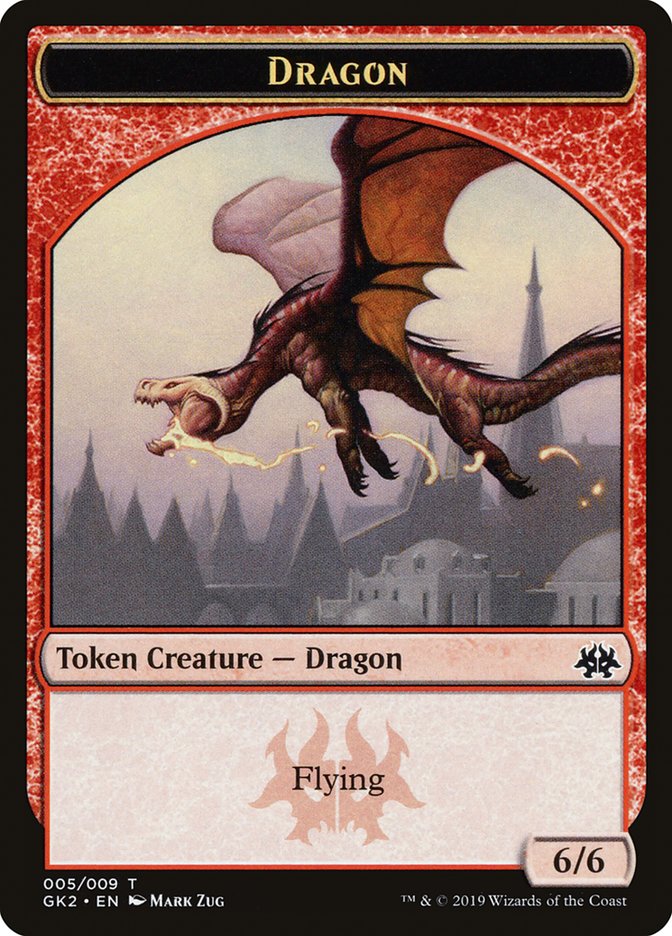 Dragon // Goblin Double-Sided Token [Ravnica Allegiance Guild Kit Tokens] | Yard's Games Ltd