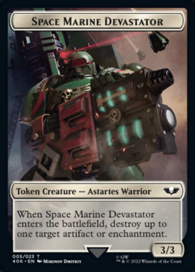 Soldier (002) // Space Marine Devastator Double-Sided Token [Warhammer 40,000 Tokens] | Yard's Games Ltd