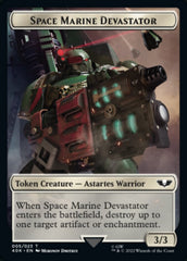 Soldier (002) // Space Marine Devastator Double-Sided Token [Warhammer 40,000 Tokens] | Yard's Games Ltd