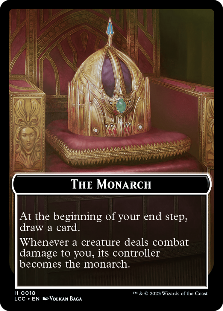 The Monarch // Pirate Double-Sided Token [The Lost Caverns of Ixalan Commander Tokens] | Yard's Games Ltd