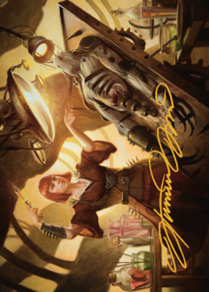 Ashnod, Flesh Mechanist Art Card (Gold-Stamped Signature) [The Brothers' War Art Series] | Yard's Games Ltd