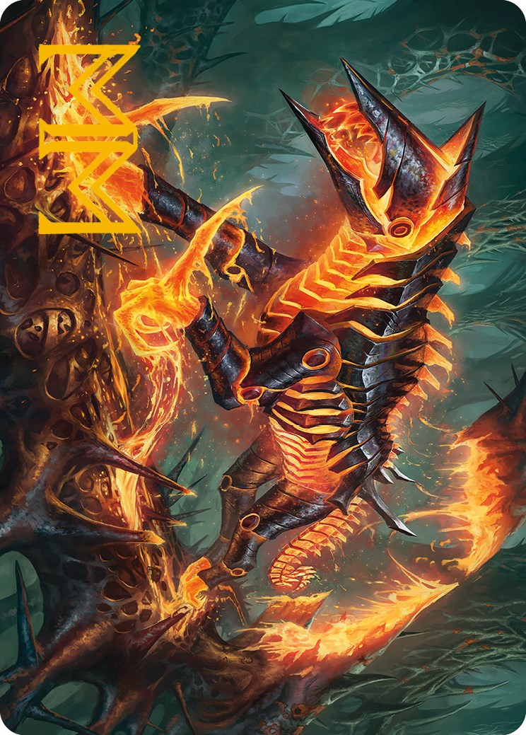 Kuldotha Cackler Art Card (Gold-Stamped Signature) [Phyrexia: All Will Be One Art Series] | Yard's Games Ltd