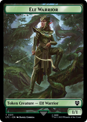 Elf Warrior // Insect Double Sided Token [The Lord of the Rings: Tales of Middle-Earth Commander Tokens] | Yard's Games Ltd