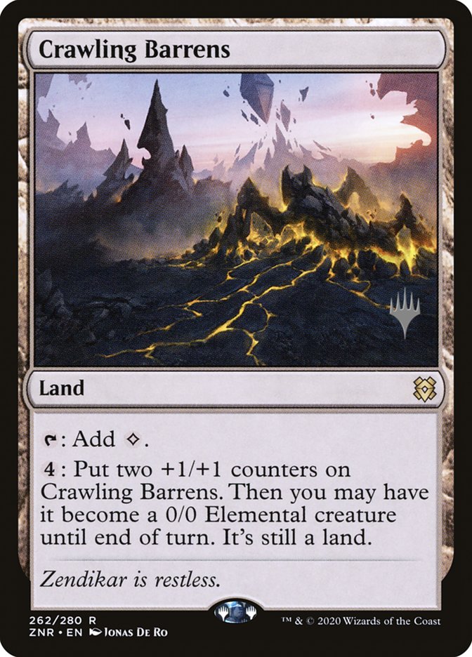 Crawling Barrens (Promo Pack) [Zendikar Rising Promos] | Yard's Games Ltd