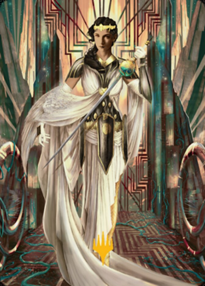 Elspeth Resplendent 2 Art Card (Gold-Stamped Signature) [Streets of New Capenna Art Series] | Yard's Games Ltd